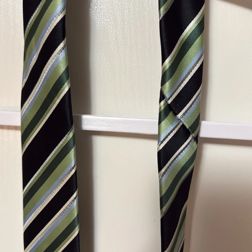 Bergamo New York Striped Green and Blue Boy’s Tie